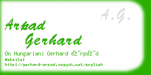 arpad gerhard business card